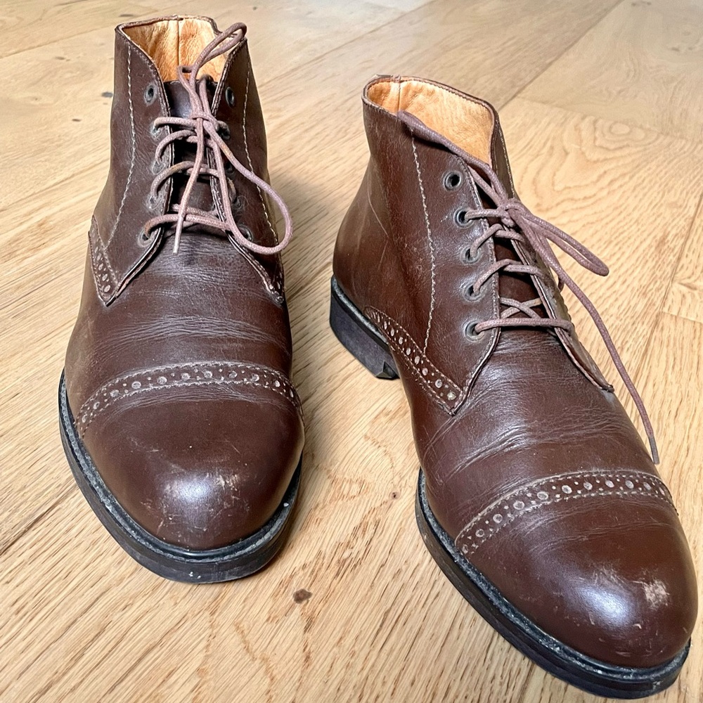 Vintage Eddie Bauer Leather Ankle Boots Size 8